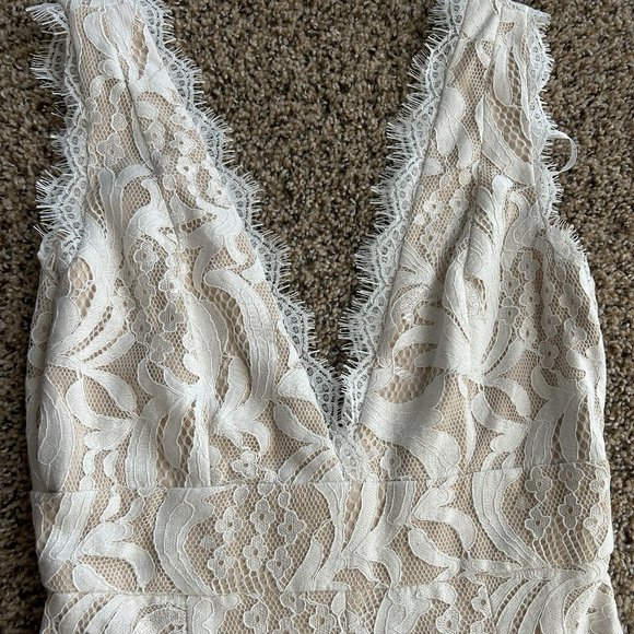 Lulu's Cream Lace Jumpsuit - Picture 2 of 6